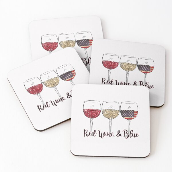 Item preview, Red Wine & Blue 4th of July wine Red White Blue Wine Glasses T Shirt designed and sold by Anthony-Wilson.