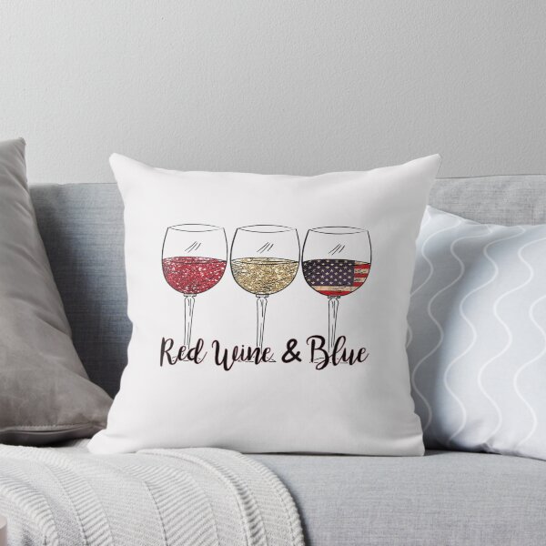 Item preview, Red Wine & Blue 4th of July wine Red White Blue Wine Glasses T Shirt designed and sold by Anthony-Wilson.