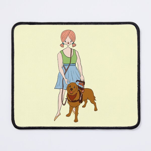 Item preview, Cute Girl With Service Dog (yellow) designed and sold by misslovelymess.