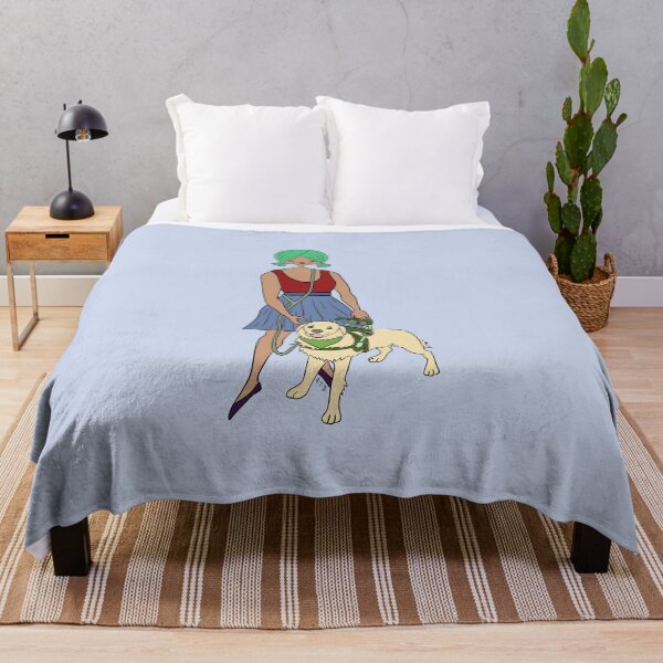 Item preview, Cute Girl With Service Dog (blue) designed and sold by misslovelymess.
