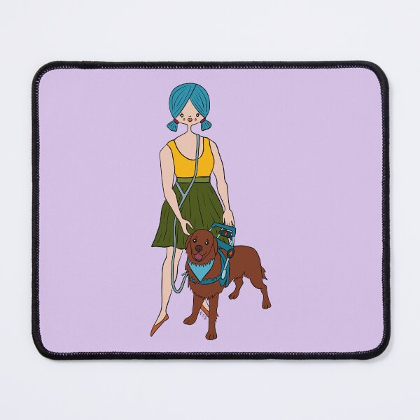 Item preview, Cute Girl With Service Dog (purple) designed and sold by misslovelymess.