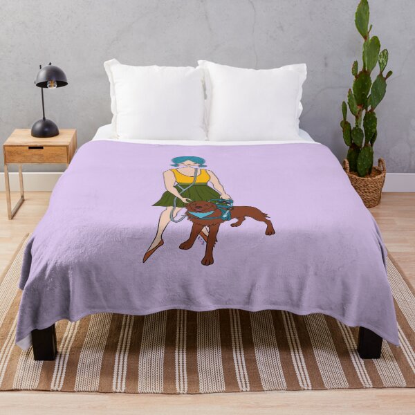 Item preview, Cute Girl With Service Dog (purple) designed and sold by misslovelymess.