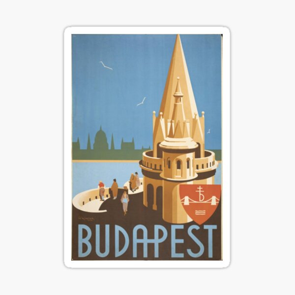 Budapest vintage sticker Sticker