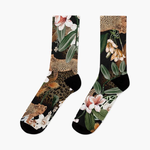 Item preview, Floral leopard jungle designed and sold by FGCART.