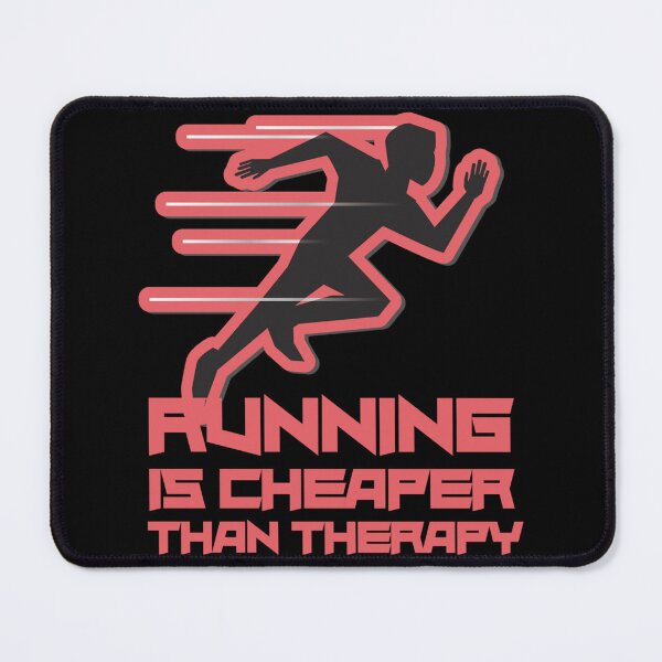 Item preview, Copy Of Running Is Cheaper Than Therapy Red Sticker designed and sold by janlzmaude.