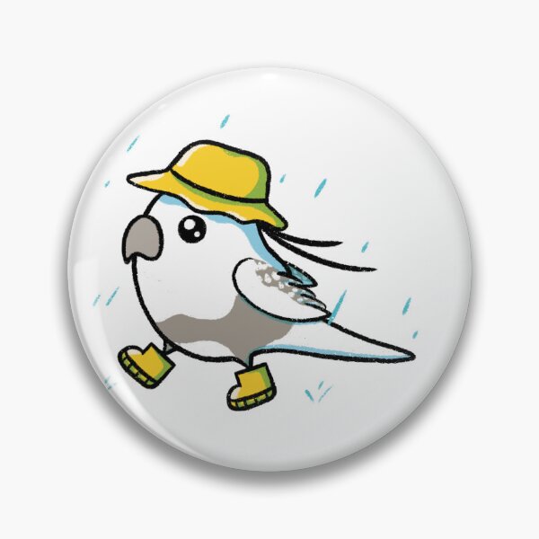 Item preview, Cinnamon Pied Pearl Cockatiel in the Rain designed and sold by NoodleSoupotDay.