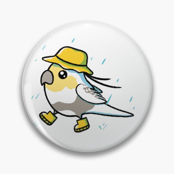 Item preview, Cinnamon Pied Cockatiel in the Rain designed and sold by NoodleSoupotDay.
