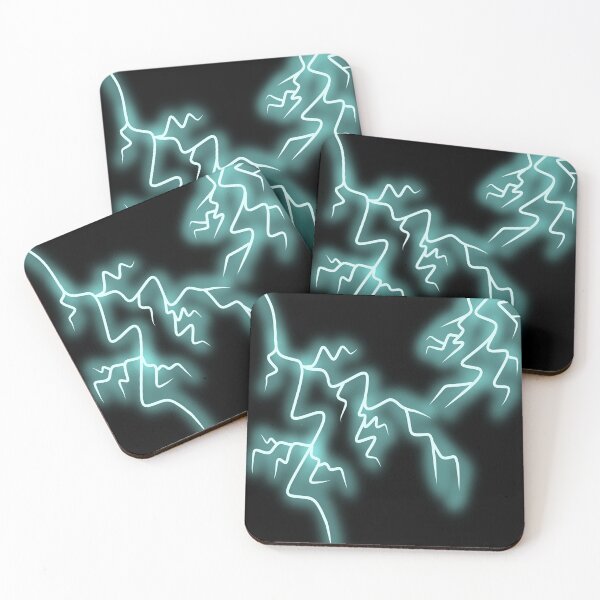 Item preview, Electric Blue Glowing Lightening Bolts on a Black Backdrop, made by EndlessEmporium designed and sold by EndlessEmporium.