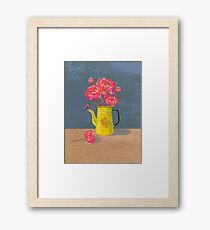 Yellow kettle filled with love Framed Print