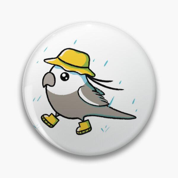 Item preview, Cinnamon Whiteface Cockatiel in the Rain designed and sold by NoodleSoupotDay.