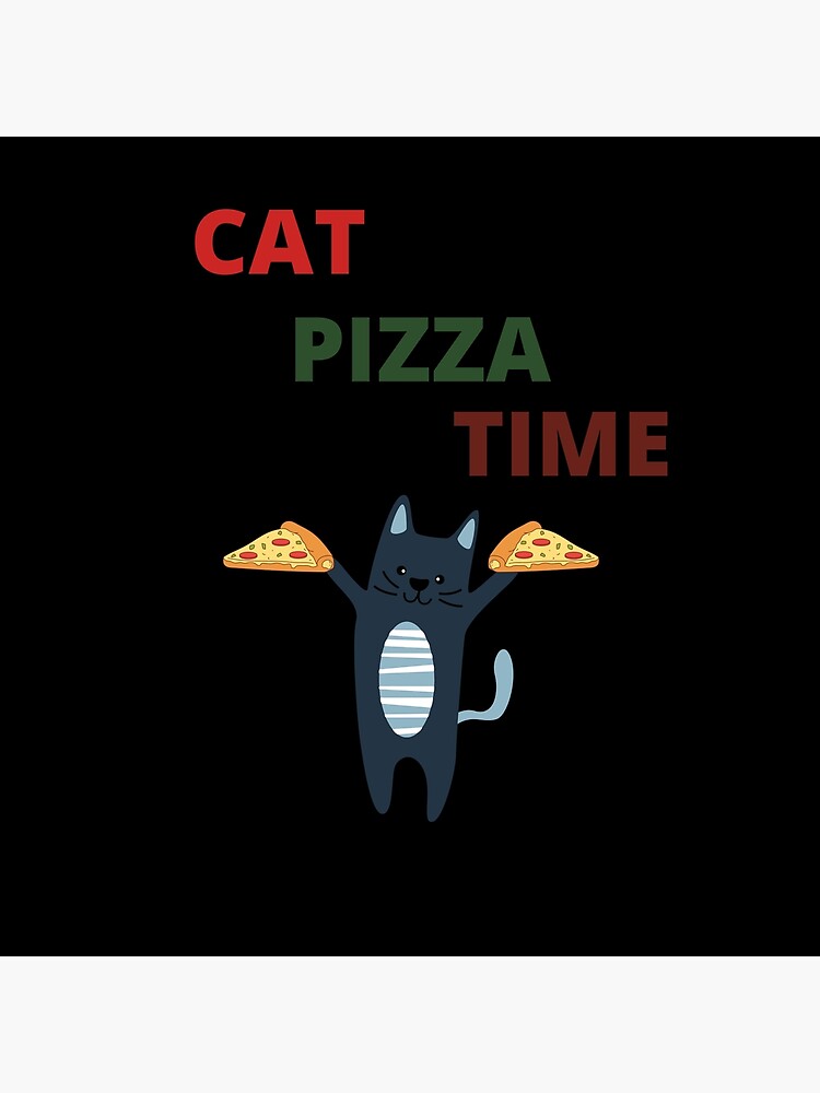"Cat Eating A Pizza meme" Poster for Sale by 14KA Redbubble