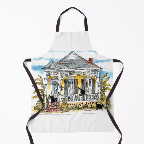 Item preview, Cats At Home At Their Yellow Victorian Style House In The French Quarter designed and sold by DonSylvester.