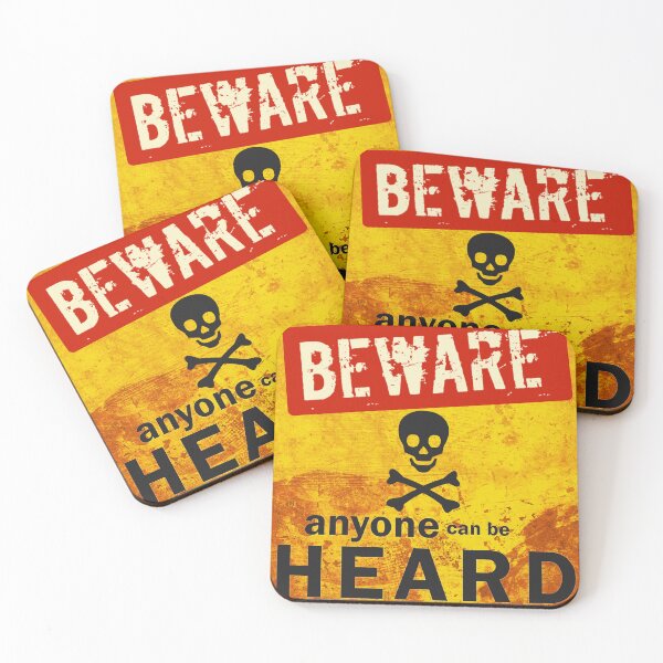 Item preview, Beware Anyone can be Heard designed and sold by poeticdustbin.