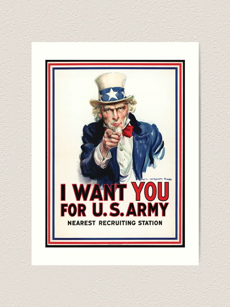 1917 "I Want You For U.S. Army" Uncle Sam Enlistment Poster - 20x28 - Foto 8