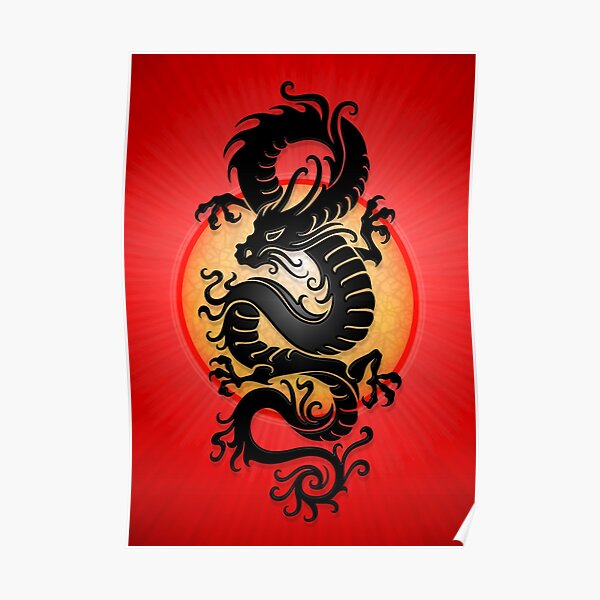 Chinese Dragon Tattoo Posters For Sale | Redbubble