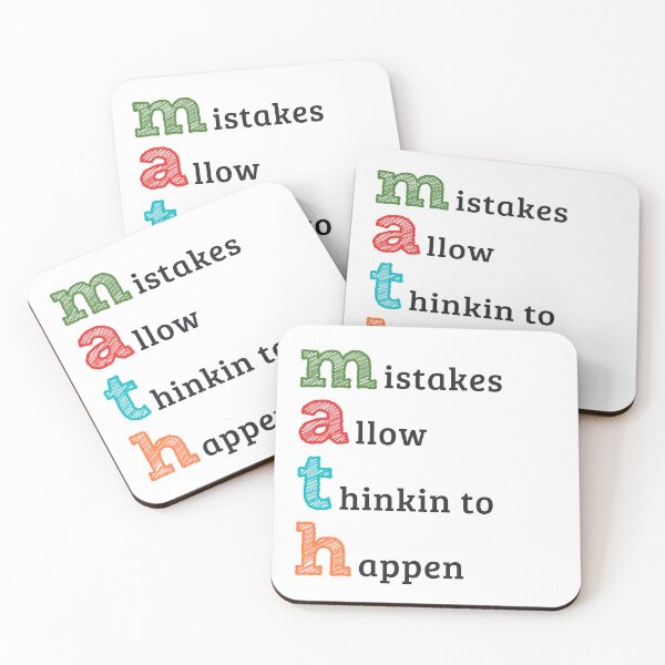 Artikelvorschau, Math mistakes allow thinking to happen entworfen und verkauft von wordsup.