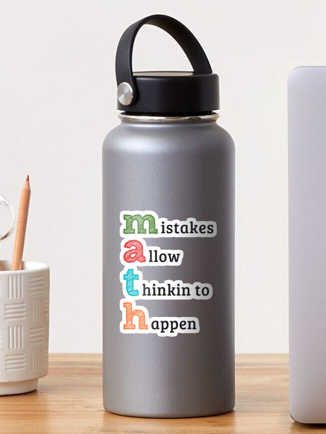Imagen 1 de 3, Pegatina con la obra Math mistakes allow thinking to happen, diseñada y vendida por wordsup.