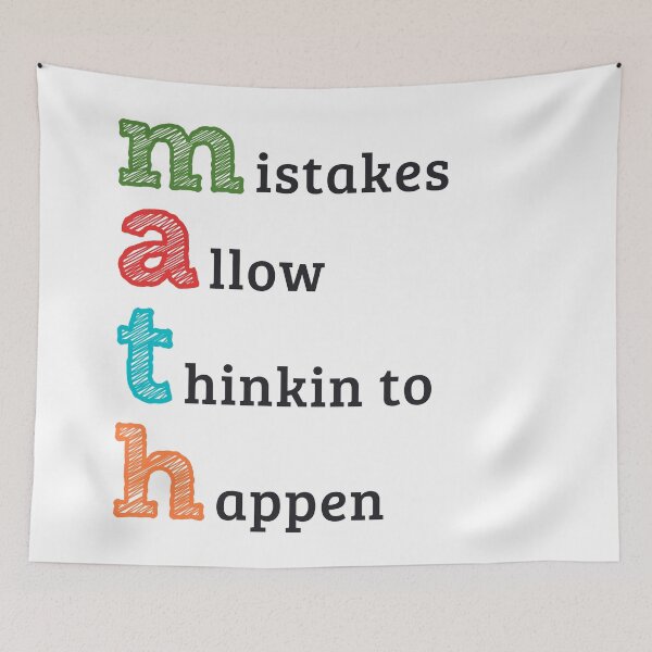 Artikelvorschau, Math mistakes allow thinking to happen entworfen und verkauft von wordsup.