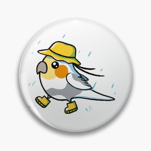 Item preview, Pied Cockatiel in the Rain designed and sold by NoodleSoupotDay.