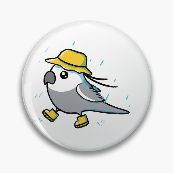 Item preview, Whiteface Cockatiel in the Rain designed and sold by NoodleSoupotDay.