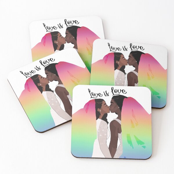 Item preview, PRIDE Wedding Cute Lesbian Black Couple designed and sold by chaycreates.