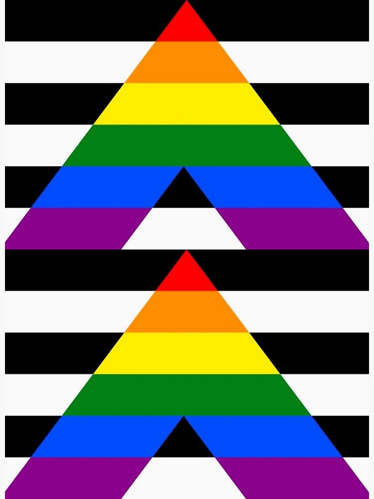 Ally Pride Flag Striped Poster For Sale By Jgventures Redbubble
