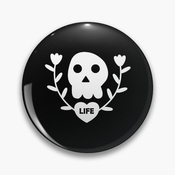 Artikelvorschau, Kawaii Goth Skeleton Skull Head Death Flowers Botanical Branches Heart Life Illustration entworfen und verkauft von wenjunior.