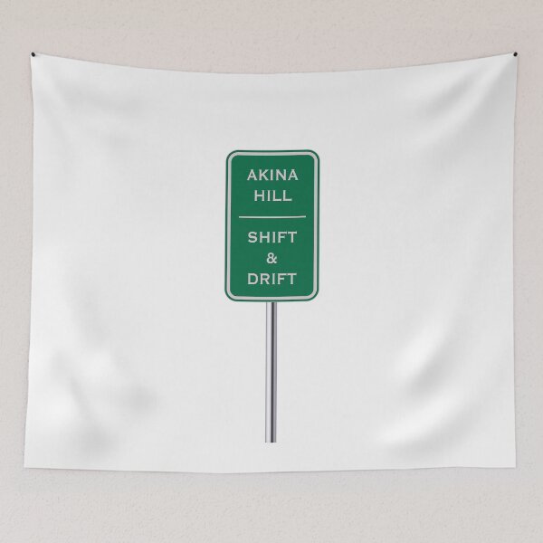 Artikelvorschau, Akina-Straßenschild! (auf Weiß) entworfen und verkauft von epinkb.