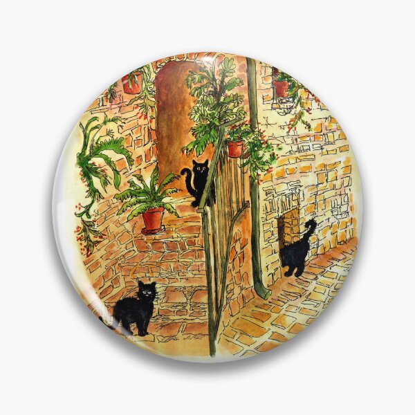 Item preview, Black Cats At Home In Their Stone Alley designed and sold by DonSylvester.