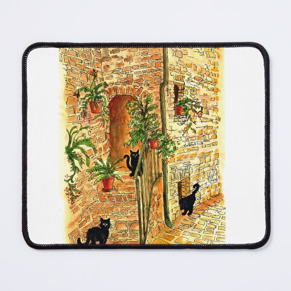 Item preview, Black Cats At Home In Their Stone Alley designed and sold by DonSylvester.