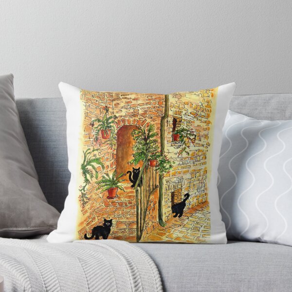 Item preview, Black Cats At Home In Their Stone Alley designed and sold by DonSylvester.