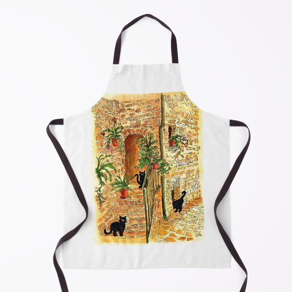 Item preview, Black Cats At Home In Their Stone Alley designed and sold by DonSylvester.