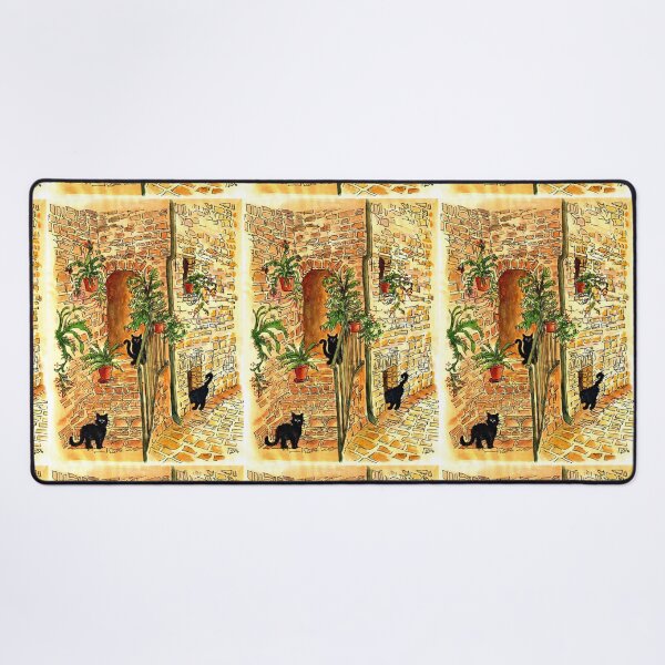 Item preview, Black Cats At Home In Their Stone Alley designed and sold by DonSylvester.