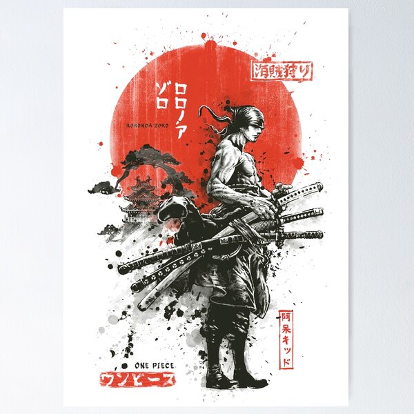 Fishing Samurai Japanese Calligraphy Vintage Retro Art Art Board