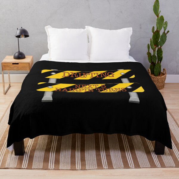 Item preview, DRIFTING Next 5 Hairpin Turns! Road Sign (on Black) designed and sold by epinkb.