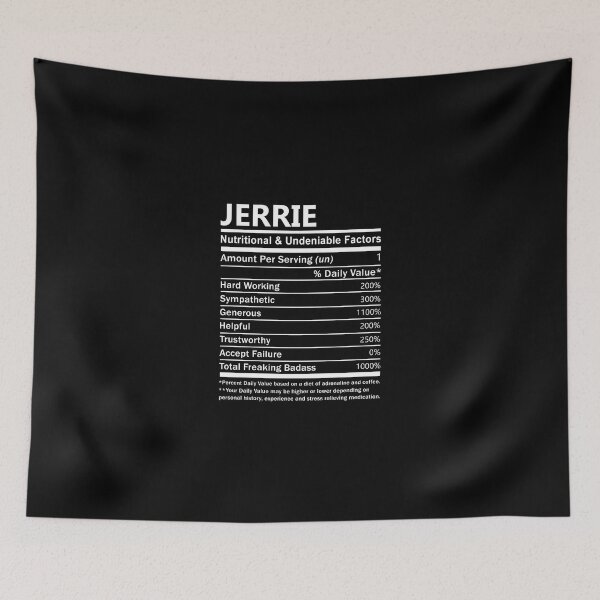 Item preview, Jerrie Name T Shirt - Jerrie Nutritional And Undeniable Factors Gift Item Tee designed and sold by masondilla.