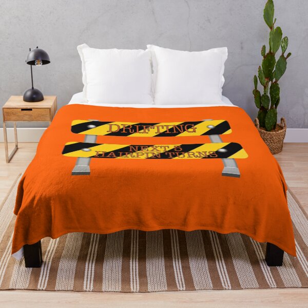 Item preview, DRIFTING Next 5 Hairpin Turns! Road Sign (on Orange) designed and sold by epinkb.