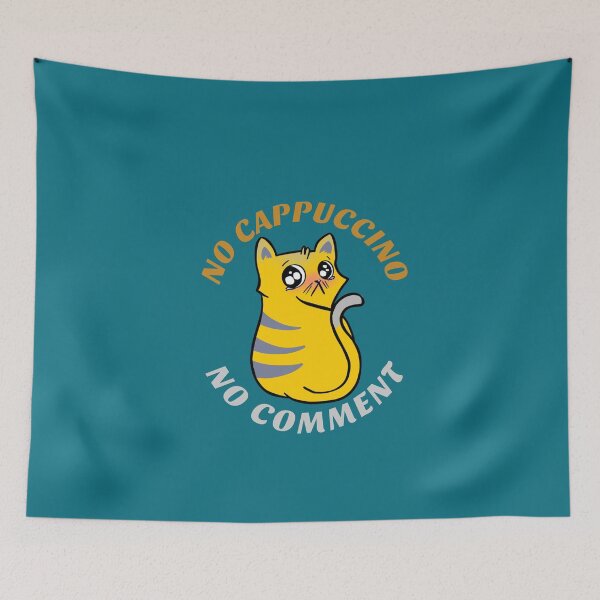 Item preview, Cappuccino, Funny No Cappuccino, No Comment Cat designed and sold by InspiredForever.