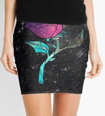 Stained Glass Rose Galaxy Mini Skirt