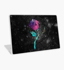 Buntglas-Rosen-Galaxie Laptop Skin