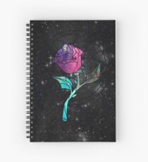 Stained Glass Rose Galaxy Spiral Notebook