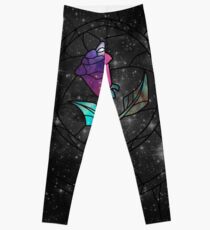 Stained Glass Rose Galaxy Leggings