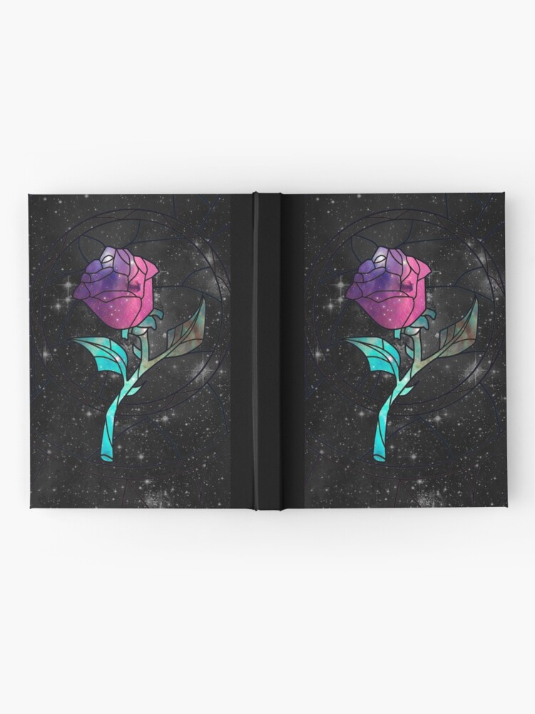 Alternate view of Stained Glass Rose Galaxy Hardcover Journal