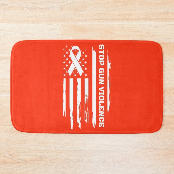 Aperçu de l'œuvre Stop Gun Violence Wear Orange American Flag Vintage créée et vendue par RosannaArt.