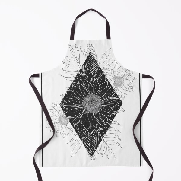 Item preview, Geometric BW Sunflowers designed and sold by flynntabulous.
