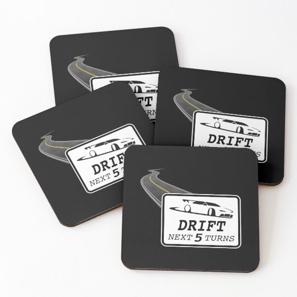 Item preview, DRIFT Next 5 Turns! Road Sign & Roadway (on Black) designed and sold by epinkb.