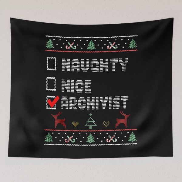 Item preview, Naughty Nice Archivist, Matching Christmas Group Pajama design designed and sold by Merchking1.