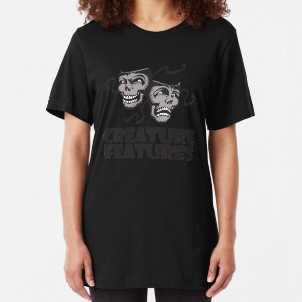 Gray Drama Mask Slim Fit T-Shirt