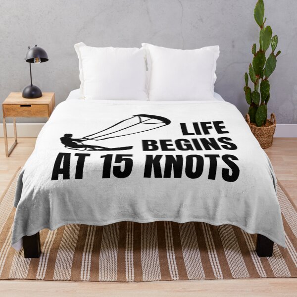 Item preview, Kiteboarding, Kitesurfing Design - Life Begins at 15 Knots designed and sold by EstelleStar.