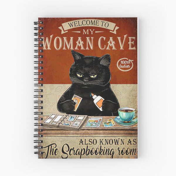 Item preview, black cat scrapbooking room welcome to my woman cave designed and sold by BrennaEirlys.